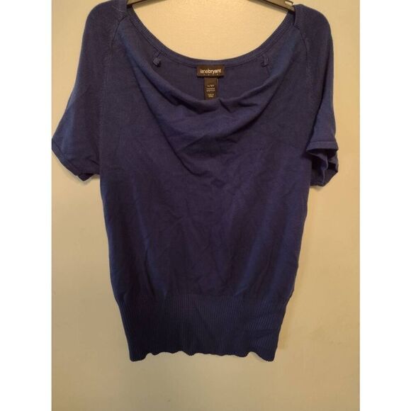 Lane Bryant Size 14/16 Navy Blue Short Sleeve Sweater - Picture 1 of 3